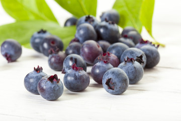 Heap of blueberries closeup