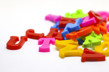 Fototapeta premium Stock Photo:.Plastic alphabet letters