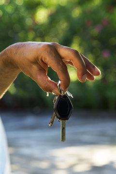 Car key. Auto dealership concept.