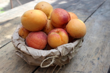 Apricots on the board