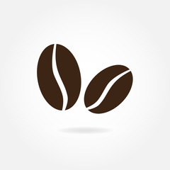 Coffee grains icon. Vector illustration.