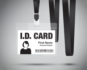 id card woman in black