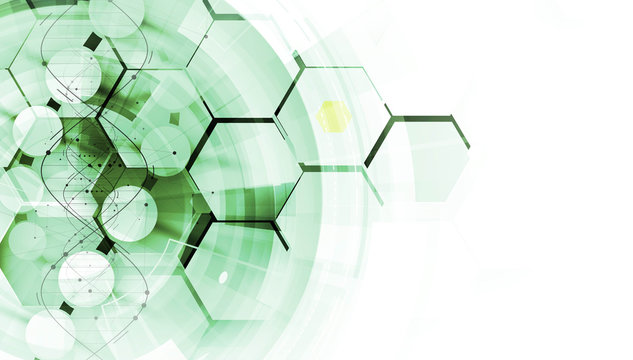 dna and medical and technology background. futuristic molecule structure presentation