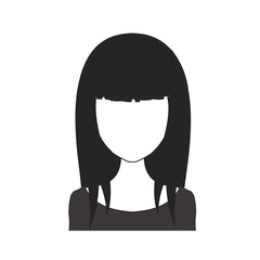 Black and white woman avatar nr. 8