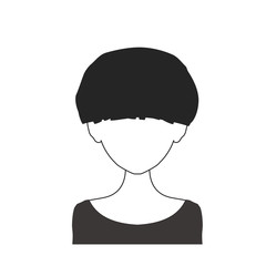 Black and white woman avatar nr. 14