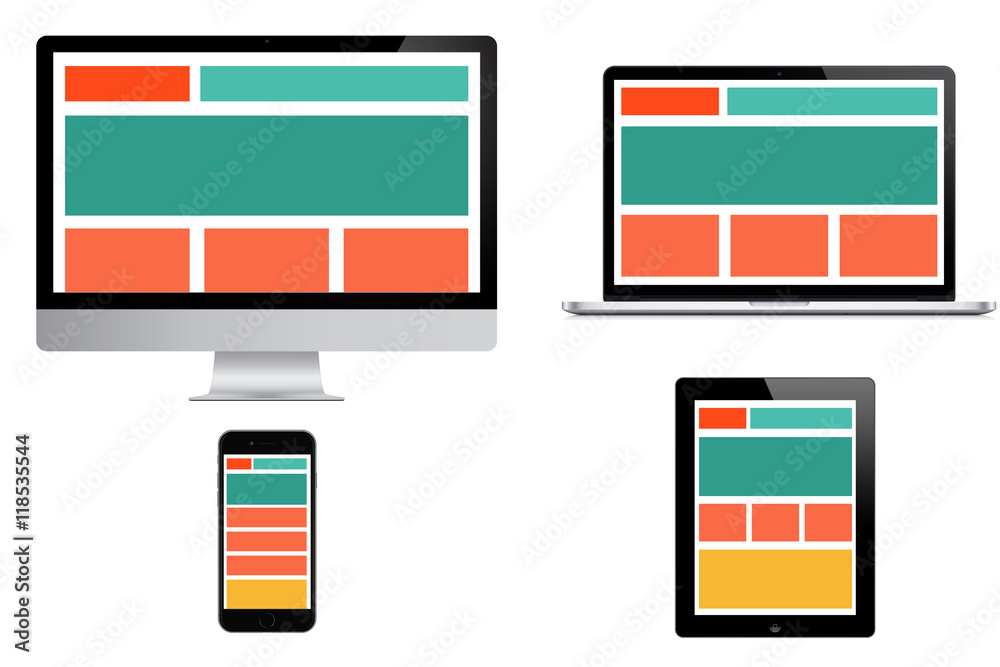 Poster responsive design concept