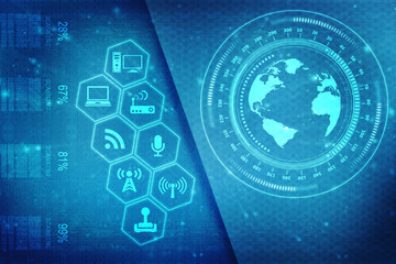 globe internet connecting,3d illustration