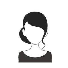 Black and white woman avatar nr. 21