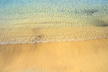 Fototapeta na wymiar Small waves on sandy beach