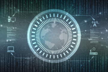 globe internet connecting,3d illustration