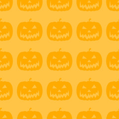 Halloween Pumpkin Jack O' Lantern seamless pattern