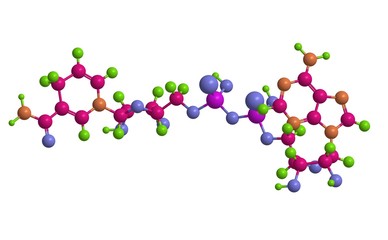 Molecular structure of NADH,3D rendering