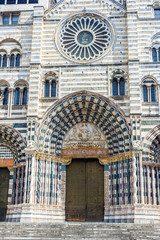 San Lorenzo cathedral of Genova. Liguria, Italy.