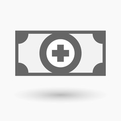 Isolated bank note icon with