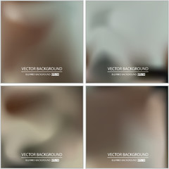 Abstract Creative concept vector multicolored blurred background set. For Web and Mobile Applications, art illustration template design, business infographic and social media, modern decoration