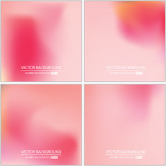 Fototapeta premium Abstract Creative concept vector multicolored blurred background set. For Web and Mobile Applications, art illustration template design, business infographic and social media, modern decoration