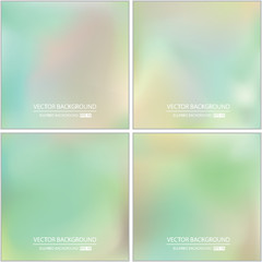 Abstract Creative concept vector multicolored blurred background set. For Web and Mobile Applications, art illustration template design, business infographic and social media, modern decoration