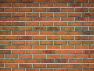 Background of a wall with red and orange bricks