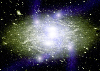 galaxy in a free space
