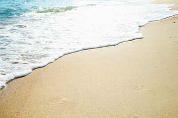 Wallpapers of sea landscape. Seacoast. Azure water and golden sand