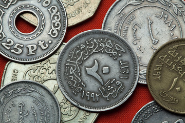 Naklejka premium Coins of Egypt