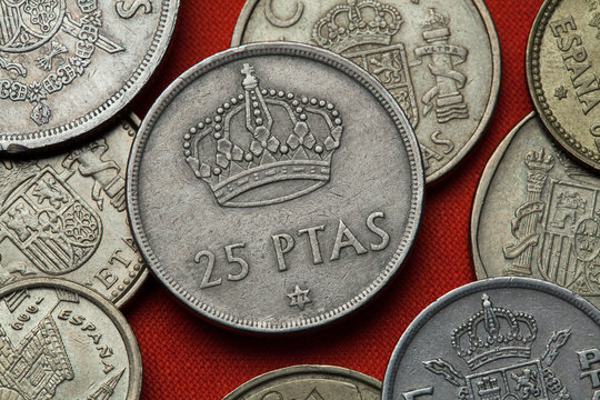 Coins of Spain. Spanish Royal crown