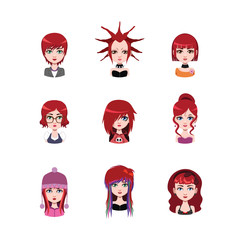 Women avatar with red hair #1