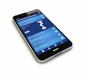 smartphone fitness app render