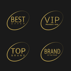 Fototapeta premium Golden label set