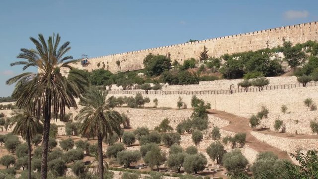 the walled old city of Jerusalem