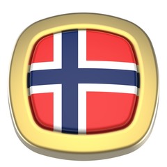 Obraz premium Norway flag. 3D illustration. 3D CG.