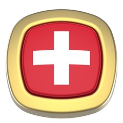 Switzerland flag. 3D illustration. 3D CG.