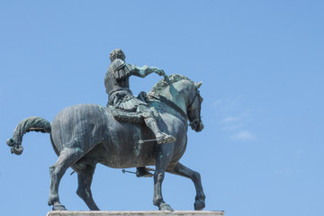 Obraz premium Equestrian statue of Gattamelata in Padua, Italy