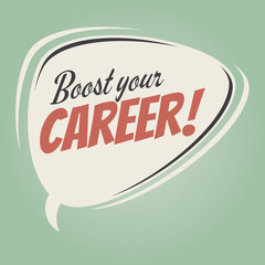 boost your career retro speech balloon