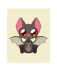Cute bat illustration