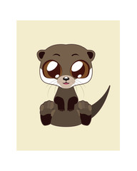 Cute otter illustration