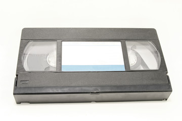 Old VHS Video tape isolated on white background