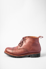 Mens brown leather boot