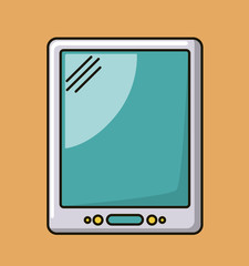 tablet technology isolated icon vector illustration design