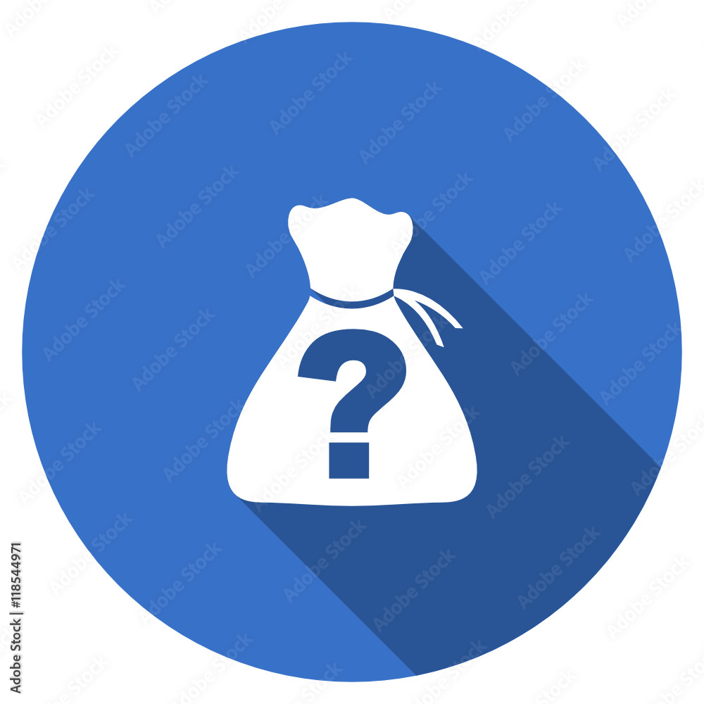Poster Flat design blue round web riddle vector icon