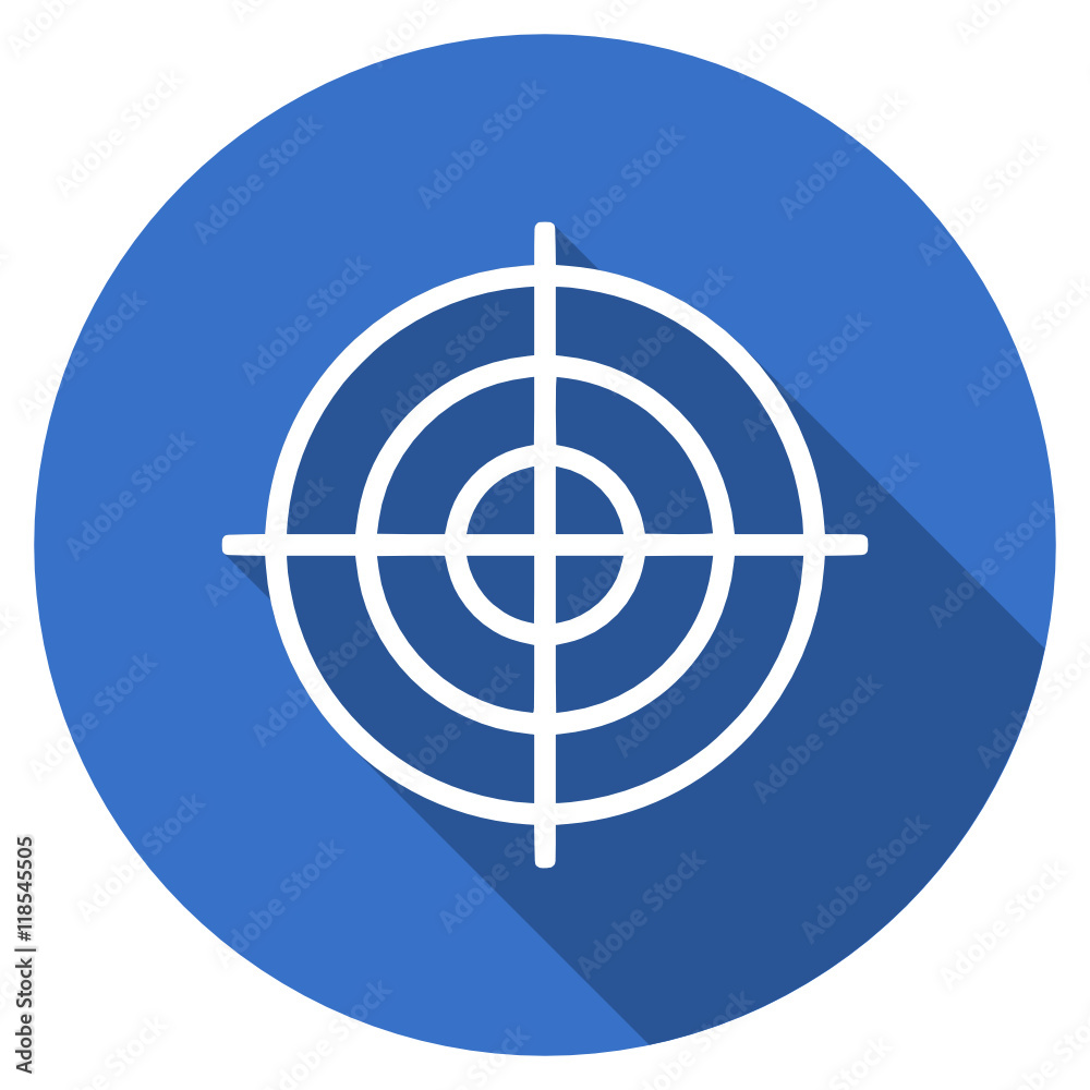 Poster flat design blue web target vector icon