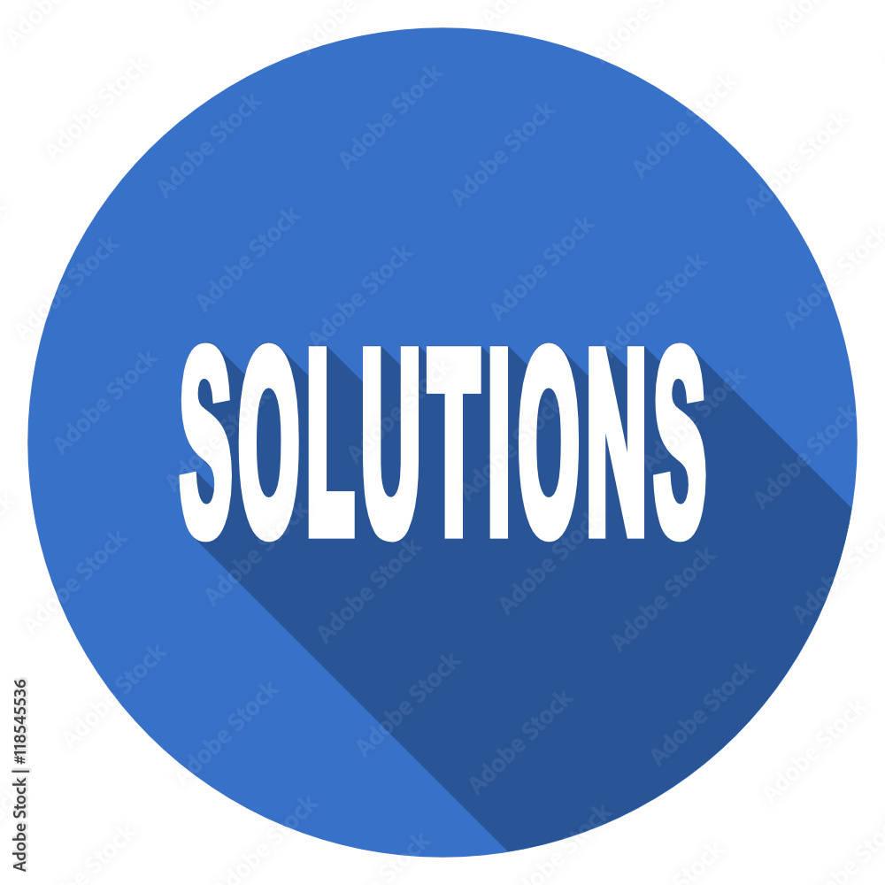 Poster flat design blue web solutions vector icon