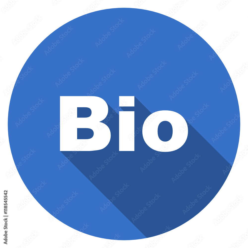 Poster flat design blue web bio vector icon