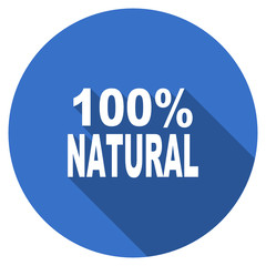 Flat design blue web natural vector icon