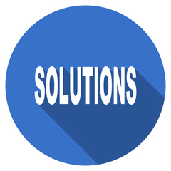 Flat design blue web solutions vector icon