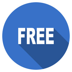 Flat design blue web free vector icon