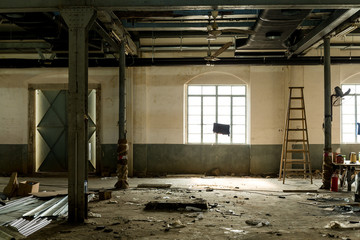 Old abandoned room with window