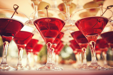 Glass of martini