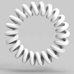 Coil spring. 3D illustration. 3D CG.