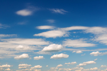 blue sky with white clouds.